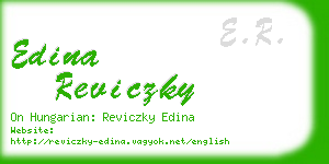 edina reviczky business card